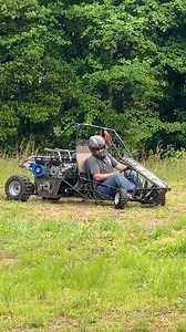 The first test of our 1.7L homemade V8! This monster weighs nearly 900 pounds with the rider on the go kart! 💪 #V8Engine #fabrication | Carsandcameras