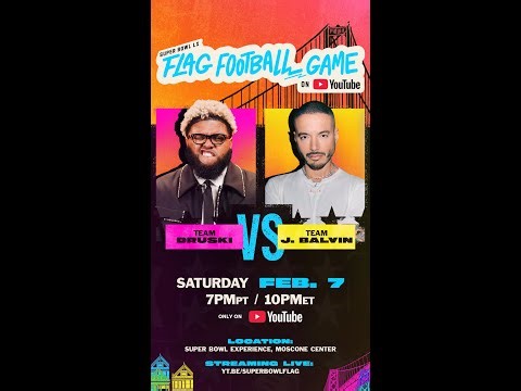 [YT Shorts] Team J Balvin vs. Team Druski: YouTube SBLX Flag Football Game