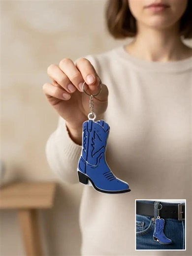 Western Cowboy Boot Keychain – Realistic 3D Printed Boot Keychain - Etsy