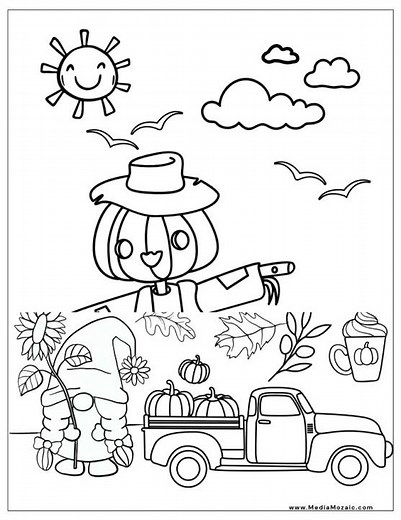Happy Fall coloring Pages for Kids & Adults | Fall Coloring Sheets 🍁