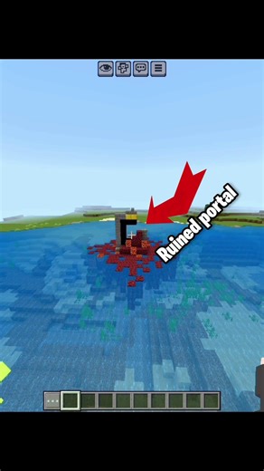 Minecraft village with stronghold below crazy seed!!❤️‍🔥💀 #minecraft #gaming #ytshorts #viral