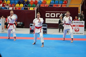 Russian Karate in action! Watch the local Kata team performing at home in #Karate1Moscow 🇷🇺 #Karate 🥋 | World Karate Federation