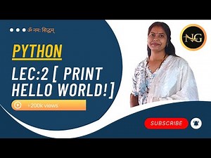 using python print hello world!