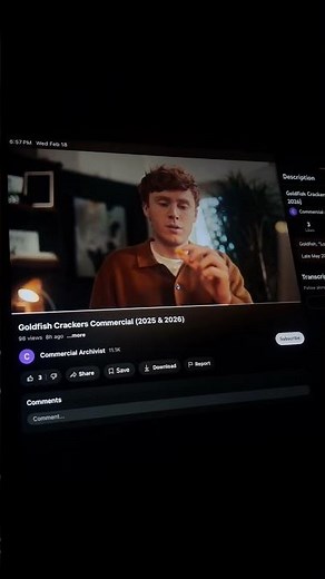 Goldfish crackers with ben Marshall commercial 2