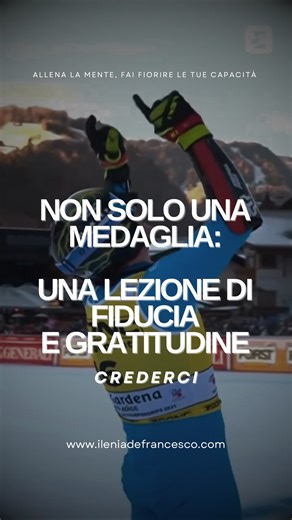 Ilenia Defrancesco | Psicologa | Mental Coach | ExAtleta di Sci on Instagram: "IL PODIO NON CANCELLA LE PAURE, LE ATTRAVERSA. 🌱Non servono grandi certezze per salire sul podio. La vera FIDUCIA nasce PRIMA del risultato. La vera vittoria, si costruisce prima. Dentro. 👉Le parole di Giovanni Franzoni raccontano qualcosa che nello sport si dice poco: - si può crederci anche con le insicurezze, - si può continuare anche quando la fiducia vacilla, - si può essere grati nonostante le difficoltà più g