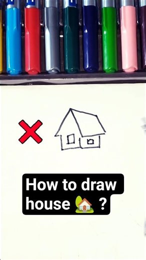 How to draw cute house 🏠 any one easy in 10 sec ! #drawing #viral #ytshorts ‪@ssdrawsimple‬