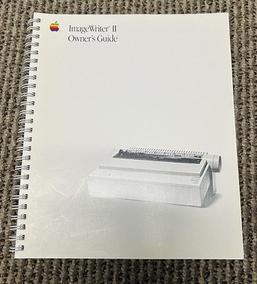 Vintage Apple ImageWriter II Owner's Guide Spiral-Bound Book - Great Condition | eBay