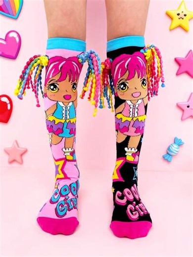 A Pair Of Over-The-Knee Socks For Girls With Three-Dimensional Braid Decorations And Cartoon Patterns.All-Season Wear Crazy Socks Funny Socks For Carnival, Party, Music Festival, Mother's Day, Vacation, Back To School, Wedding, Cosplay, Outdoor Activities & Daily Wear – Great Gift Choice | SHEIN