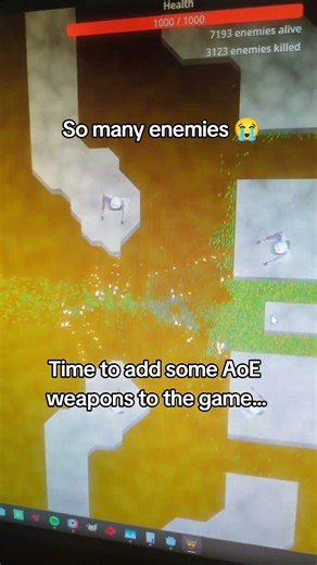 Working on a tower defense game with tens of thousands of enemies #indiegame #gamedev #gaming