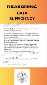 Data sufficiency questions for all competitive exams. #reasoning #ssc #viral #railway #bank #cuet