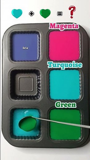 😍🎨Mix the three colors Magenta + Turquoise + Green to create truly surprising and interesting colors