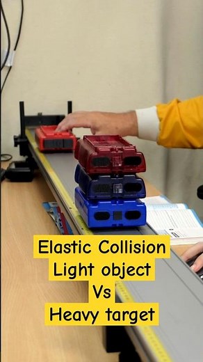 Elastic collision | Light object vs heavy target #science #elasticcollision #physics