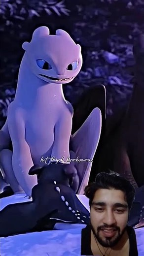 Toothless and light furry 😳#httyd #toothless #viralshort#youtubeshorts