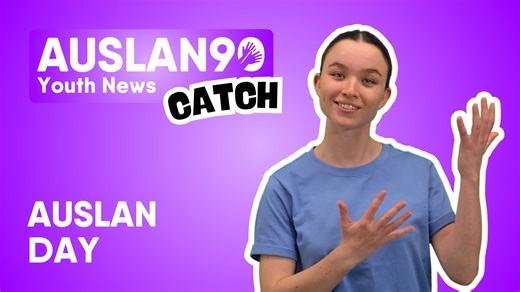 This is Auslan90 – Catch! Produced by Deaf Connect. This is the first video in a special series for young Deaf people aged 13 . Today’s video is about Auslan Day! Auslan Day happens on the 13th of April each year, celebrating Australia’s own sign language and its history. But where did our sign language come from, and why is it called Auslan? Watch now to learn about Auslan and some of the people who helped to shape it. | Deaf Connect