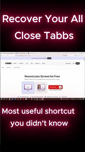 CTRL + SHIFT + T. - The shortcut everyone should Know #shorts #shortcutkeys