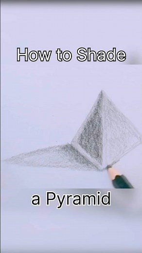 How to Shade a Pyramid #art #drawing #shading #pencil #sketch #shorts #pyramid #3d #youtubeshorts