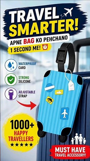 Best Luggage Tags for Travel 2026 | Stylish Bag Identifier | Must Have Travel Accessories #shorts