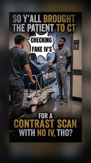 Calling CT Like the Patient Ready… But Ain’t No IV 😭☢️