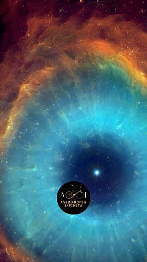 Un ojo cósmico abierto en pleno vacío, con un centro turquesa que parece observar silenciosamente a todo el universo. Sus bordes se desvanecen en tonos rojizos y azulados, como si fueran capas de gas que se expanden suavemente hacia la oscuridad. A la distancia, da la impresión de ser una mirada antigua, formada por la última exhalación de una estrella que alguna vez brilló con toda su fuerza. #astronomy #cosmos #fblifestyle #ciencia | Astronomía infinita