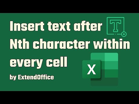 Insert text after Nth character within every cell in Excel