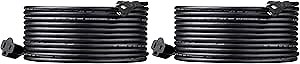 Amazon Basics Indoor Extension Cord, 3 Prong Outlet Extender Power Cord, 13 Amps, 125V, 25 Foot, Black, 2-Pack