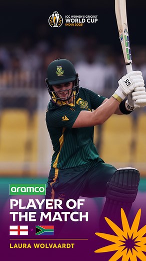 An all-time ICC Cricket World Cup classic 🤩 Laura Wolvaardt's 169 in the #CWC25 semi-final against England was an innings to remember! Catch her aramco POTM highlights here 📹 | ICC - International Cricket Council