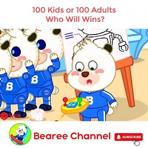 84 reactions | 100 Kids Vs 100 Adults: Who Will Wins? #WOANETWORK | Wolfoo Nursery Rhymes | Facebook