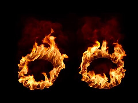 Looping Burning Circles - Animated Fire Background Video 4K