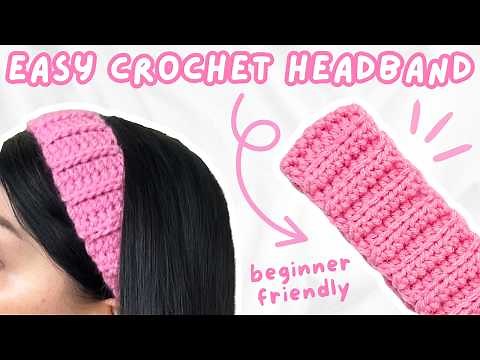 EASY crochet headband tutorial for BEGINNERS | how to crochet a hairband step by step 🎀