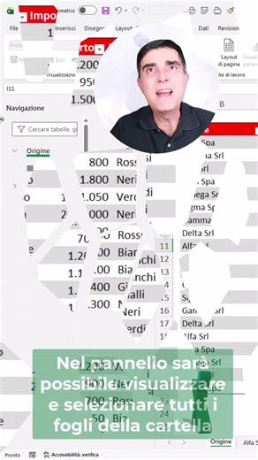 EXCEL TRUCCHI: 💚🧭 Il pannello navigazione #excel #exceltips