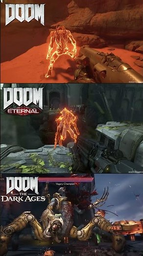 Doom The Dark Ages vs Doom Eternal vs Doom 2016 #doomthedarkages #doometernal #doom #shorts
