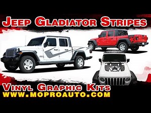 Jeep Gladiator Decals, Jeep Gladiator Body Decals, Jeep Gladiator Stripes Vinyl Graphics - MoProAuto