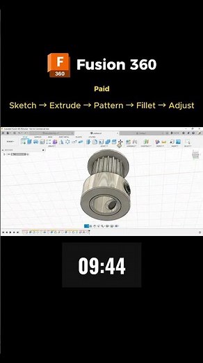 AI CAD vs Fusion 360: Designing a GT2 Pulley in Seconds #cad #ai #fusion360 #mechanicalengineering