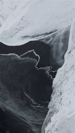 Monochrome shorelines of Iceland 🖤 #northlandscapes #iceland #djiglobal #inspiredbyiceland #icelandair #oceanview #waves | Northlandscapes Photography