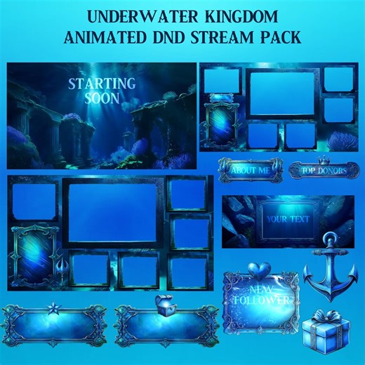 Underwater Kingdom Stream Overlay: Animated Dnd RPG Pack - Etsy