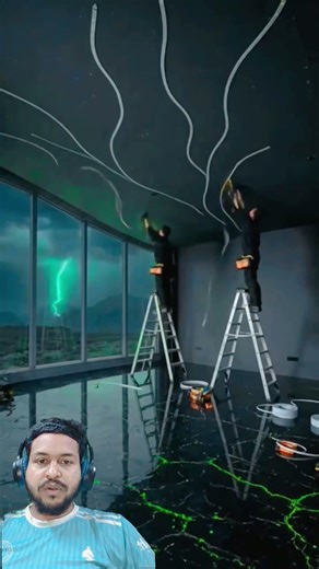 Lightning Strike Frozen in This Floor ⚡✨#epoxy #shorts #floortransformation #resindesign #satisfying