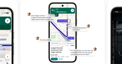 Google Maps z potężnym wsparciem AI. Nowa era nawigacji bez użycia rąk