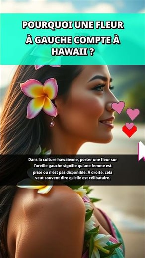 The left ear flower signal in Hawaii #hawaii #culture #facts