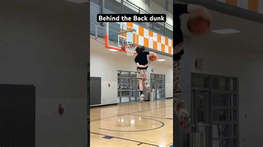 Behind the back dunking skills