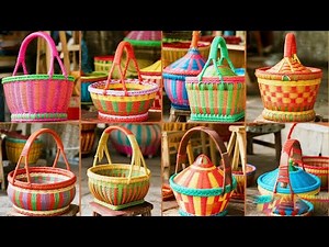 How to weave big storage basket with rattan #diy #rattan #basketmaking #diybasket