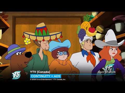 YTV (Canada) continuity + ads | April 10, 2026