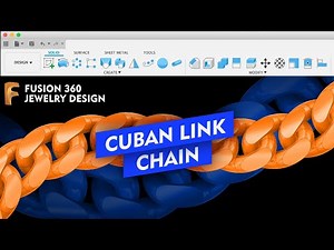 MAKING A CUBAN LINK CHAIN // Fusion 360 — Jewelry design