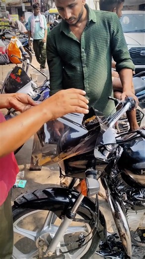 Splendor Bike New Look 🤩 | Smoke Visor Lamination Mod | splendor lovers 💕 Viral Shorts #explore