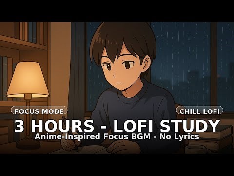 Anime Study Ambience — Lofi Beats for Deep Focus | 3 Hours (No Lyrics)