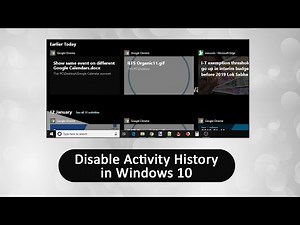 How to Permanently Disable Windows 10 Activity History?