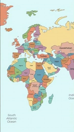 Map of World with Countries
