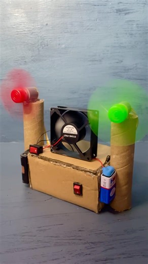 1 Science project item made of cardboard two DC motor 9V battery #shorts