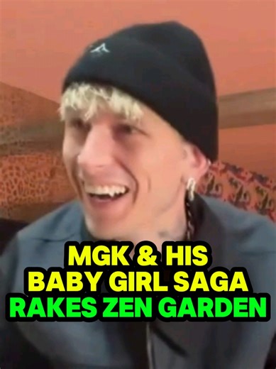 look at her tiny foot. 😭 mgk and his youngest daughter, Saga, were raking a Zen garden as part of Saga's first birthday celebrations. ❤️ 📝: On April 1, 2026, mgk shared a glimpse of fatherhood on his Instagram Story. In the video, he held his youngest daughter, Saga, guiding her hand as they raked the gravel in a Zen garden together. He told her, “Good job.” A day earlier, on March 31, the pair were also seen dancing to “How Will I Know” by Whitney Houston during his Instagram Live, offering a