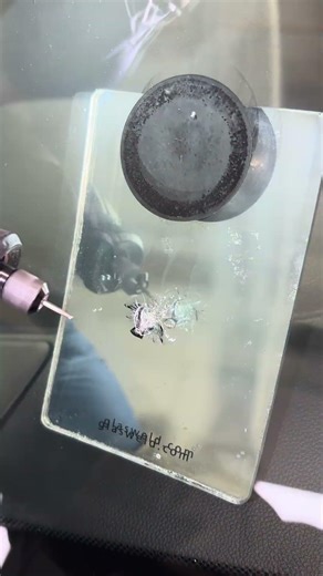 Capping a windshield chip BEFORE doing the repair