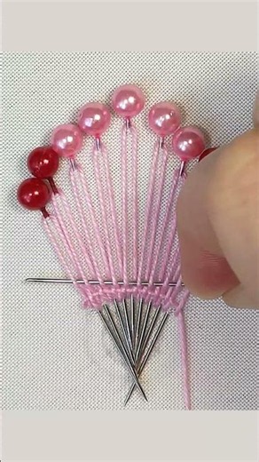 Beautiful 3D flower embroidery tricks 😍🪡 #flowers #handembroidery #shorts